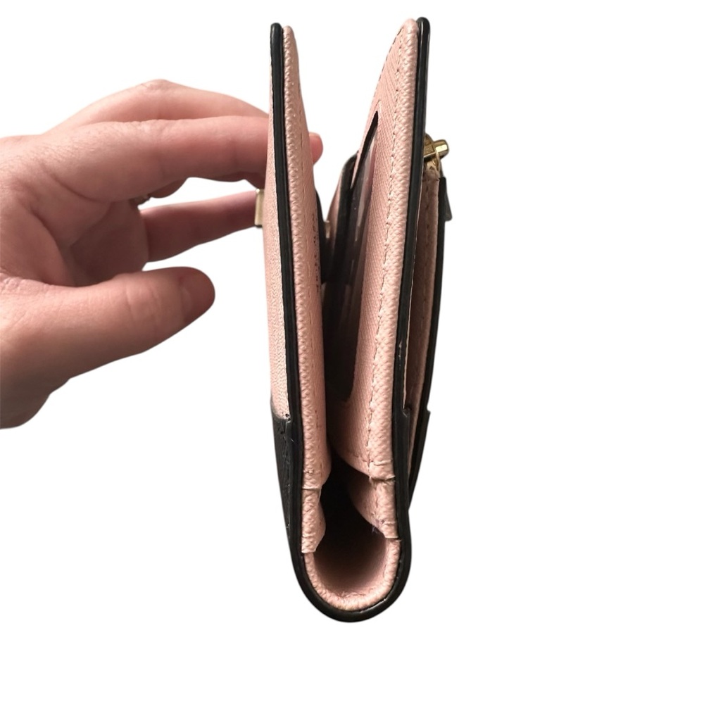 Kate Spade Laurel Way Stacy Wallet in Two-Tone Pink and Black Saffiano Leather - Picture 3 of 9
